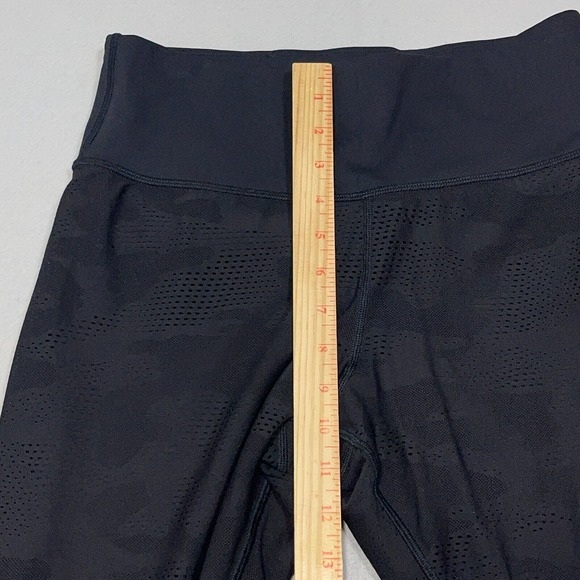 Athleta Pants Women Medium Black Leggings Phenom Camo 7/8 Tight Gym 28x24 - Picture 7 of 13